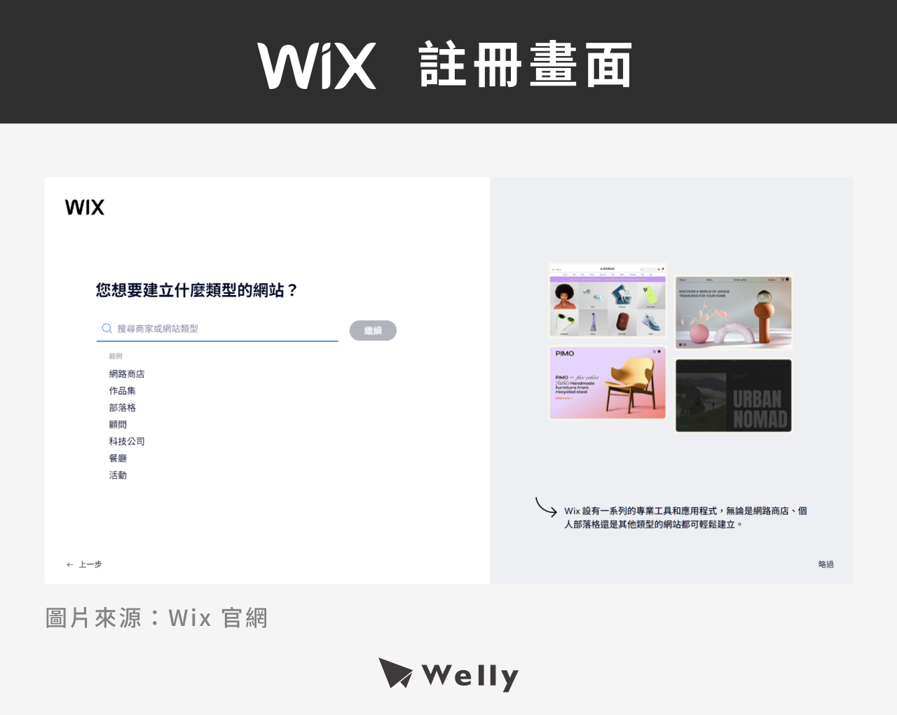 Wix 註冊步驟