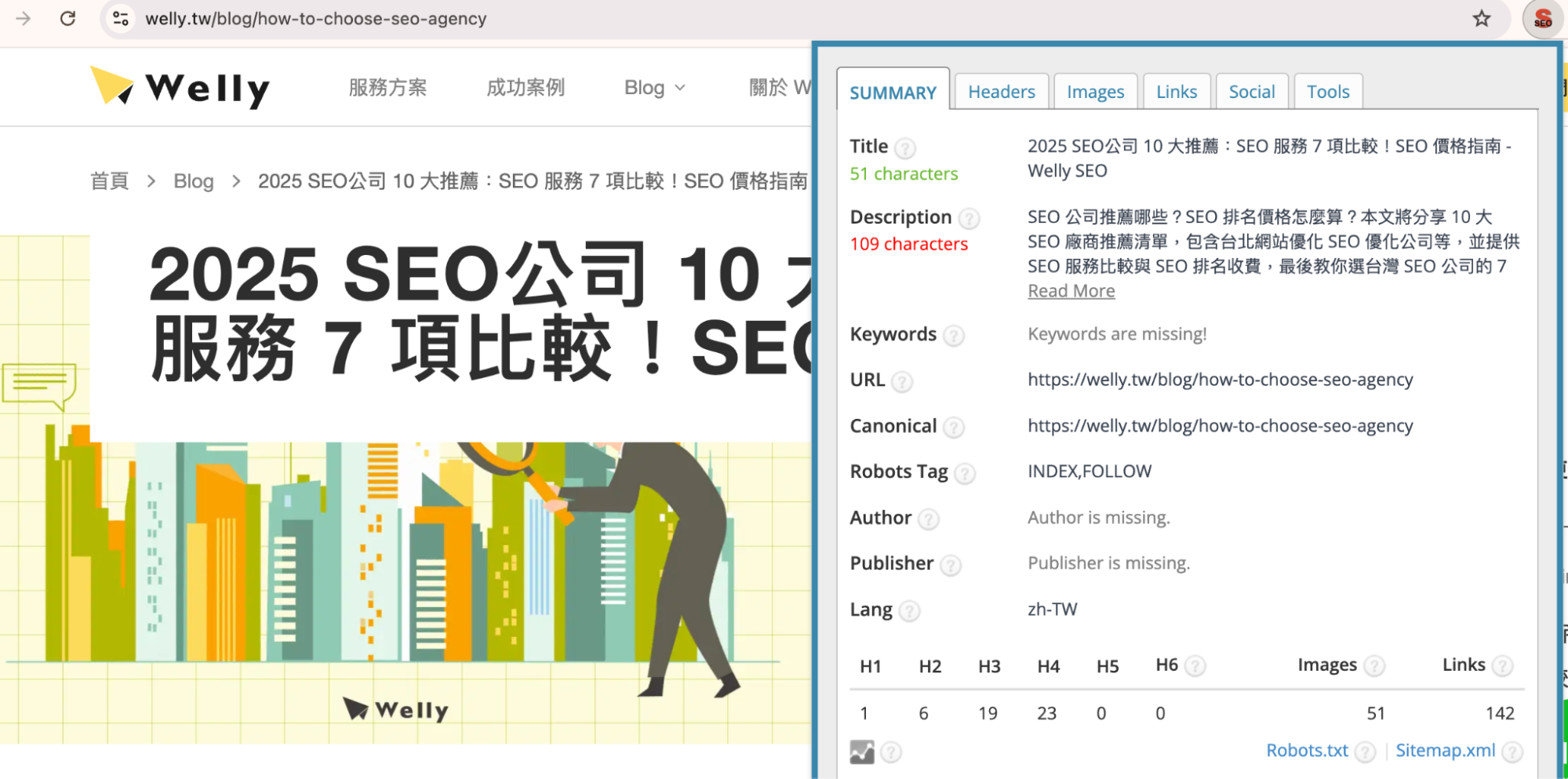 SEO Meta in 1 Click:檢視 Meta 標籤
