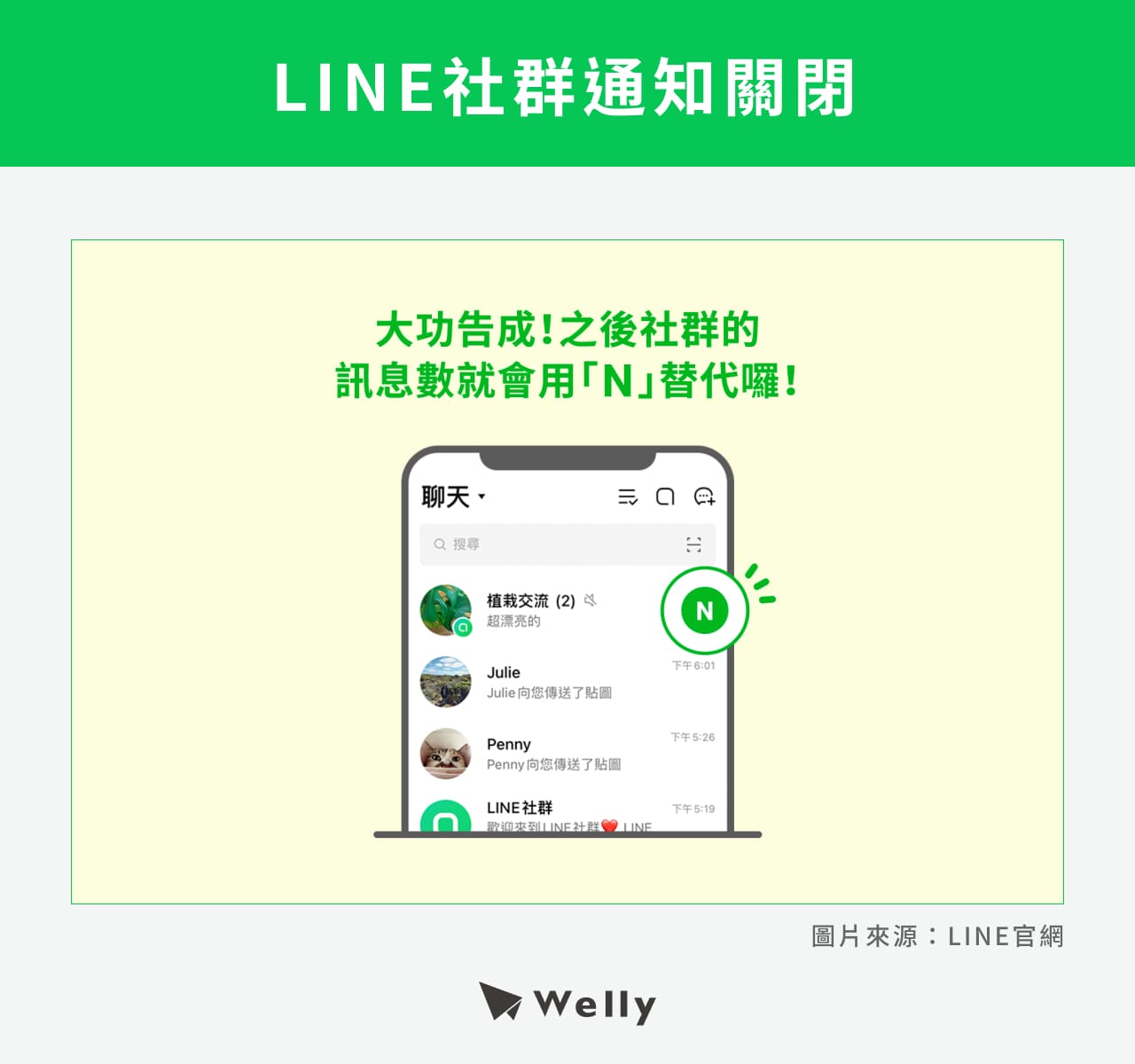 LINE社群通知關閉