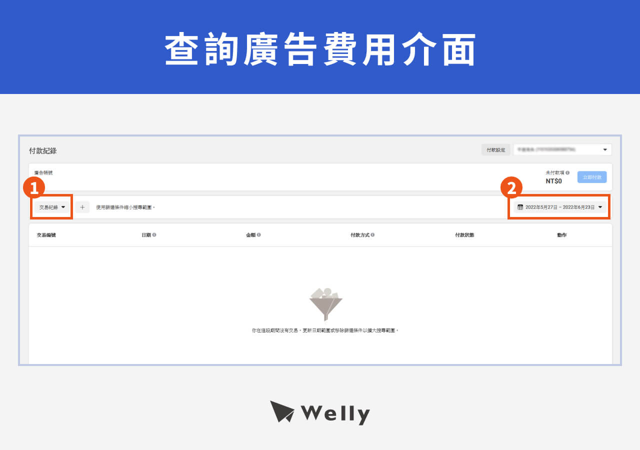 查詢廣告費用介面