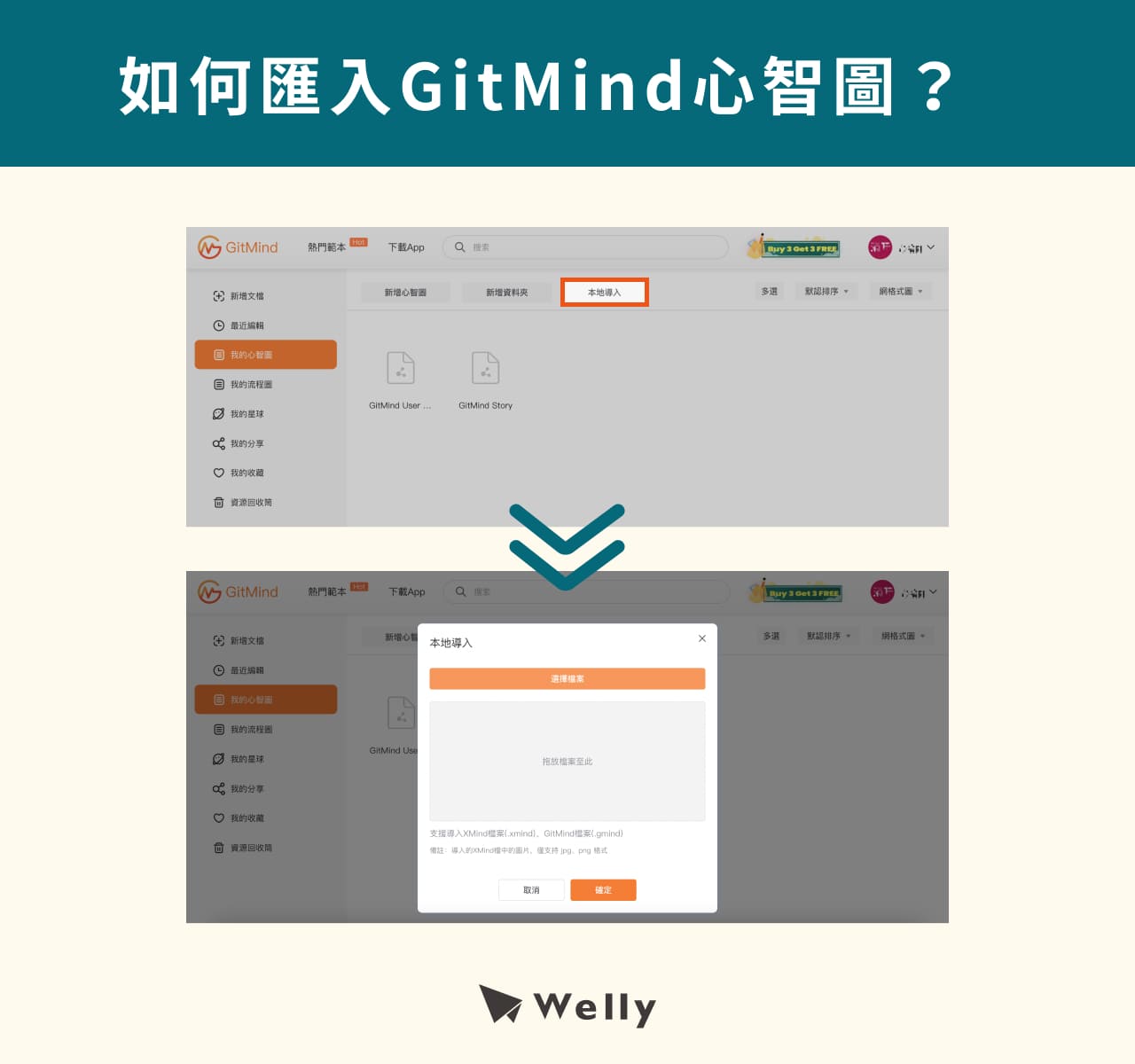 如何匯入GitMind心智圖？
