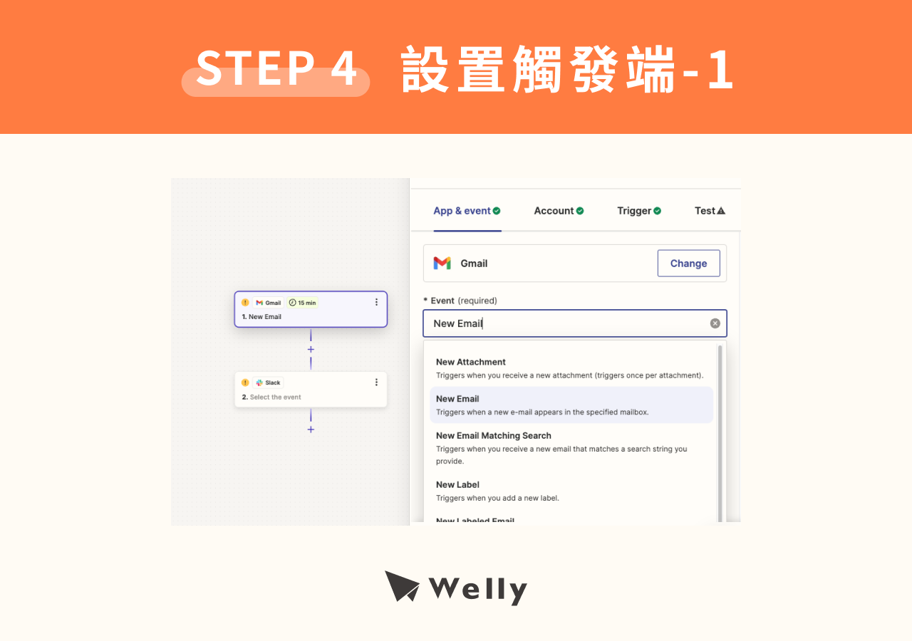 STEP 4:設置觸發端-1