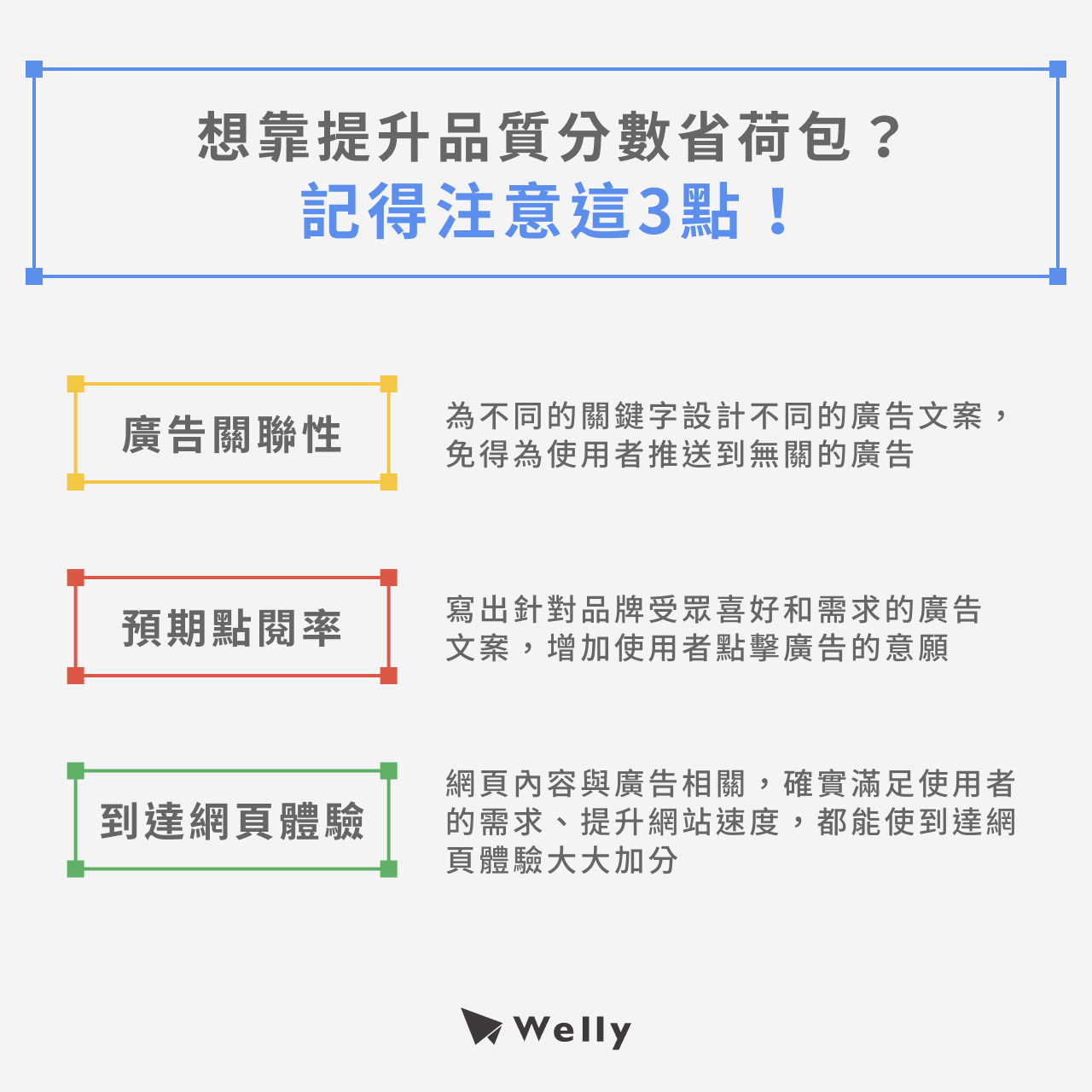想靠提升品質分數省荷包？記得注意這3點！