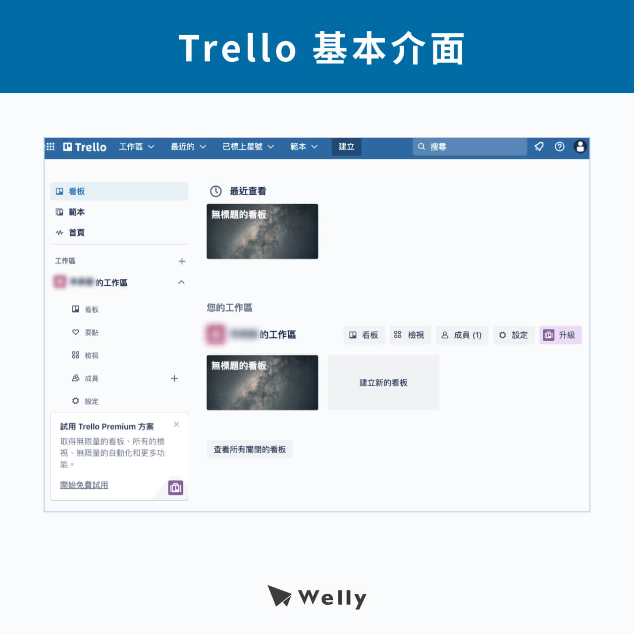 Trello基本介面
