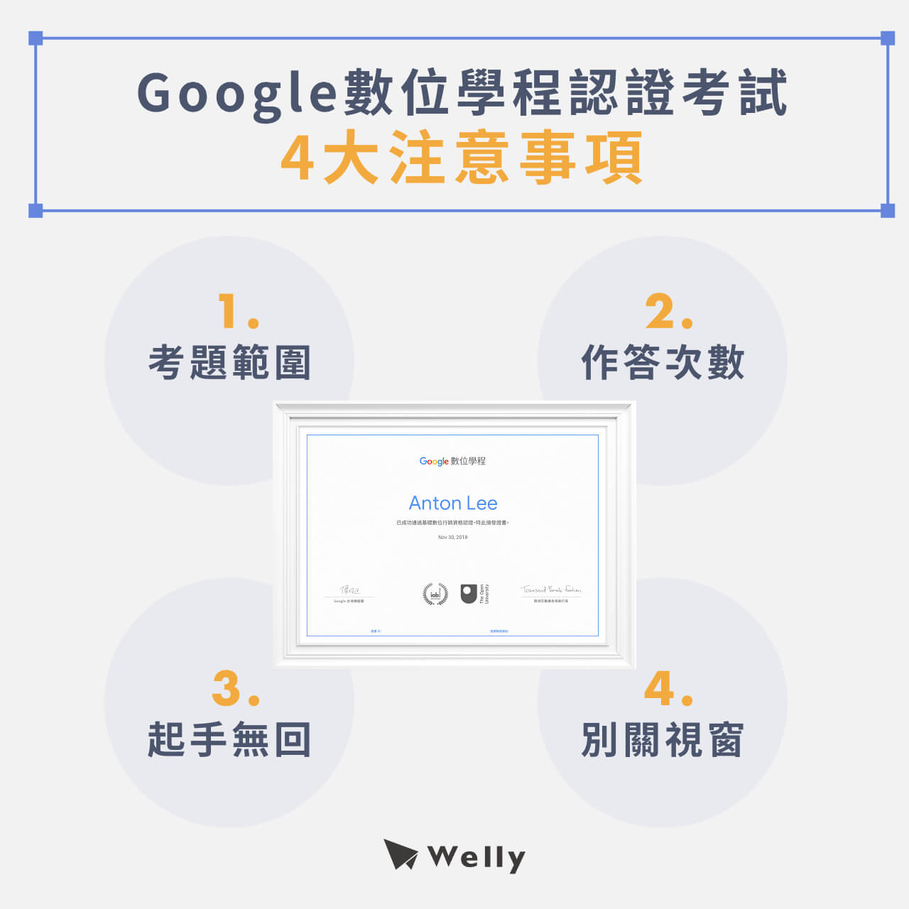 Google數位學程認證考試4大注意事項