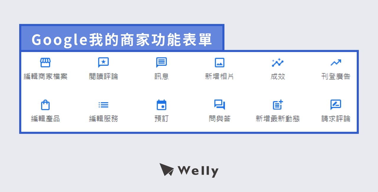 Google我的商家功能表單