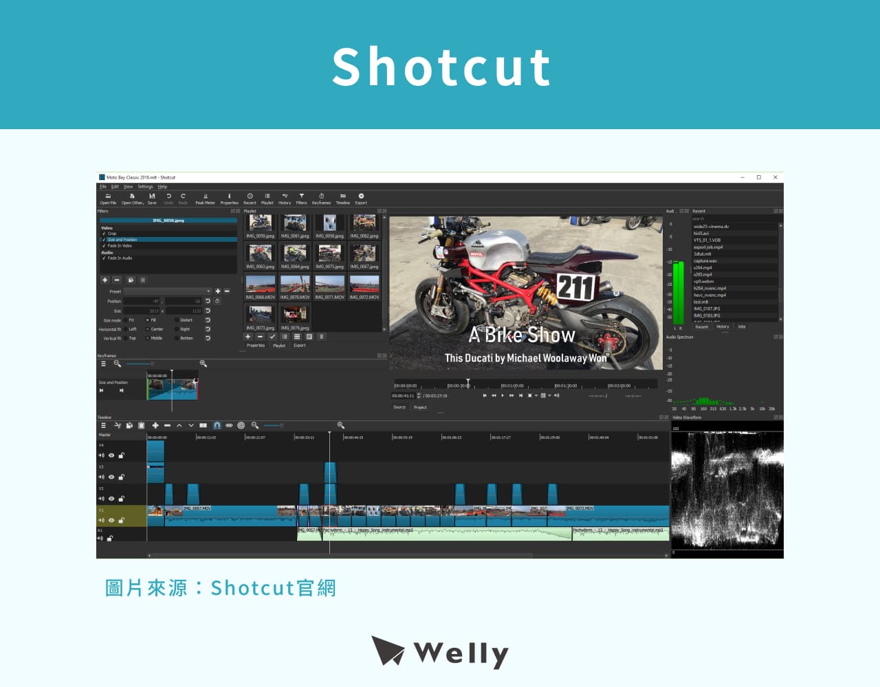 影片剪輯軟體：Shotcut