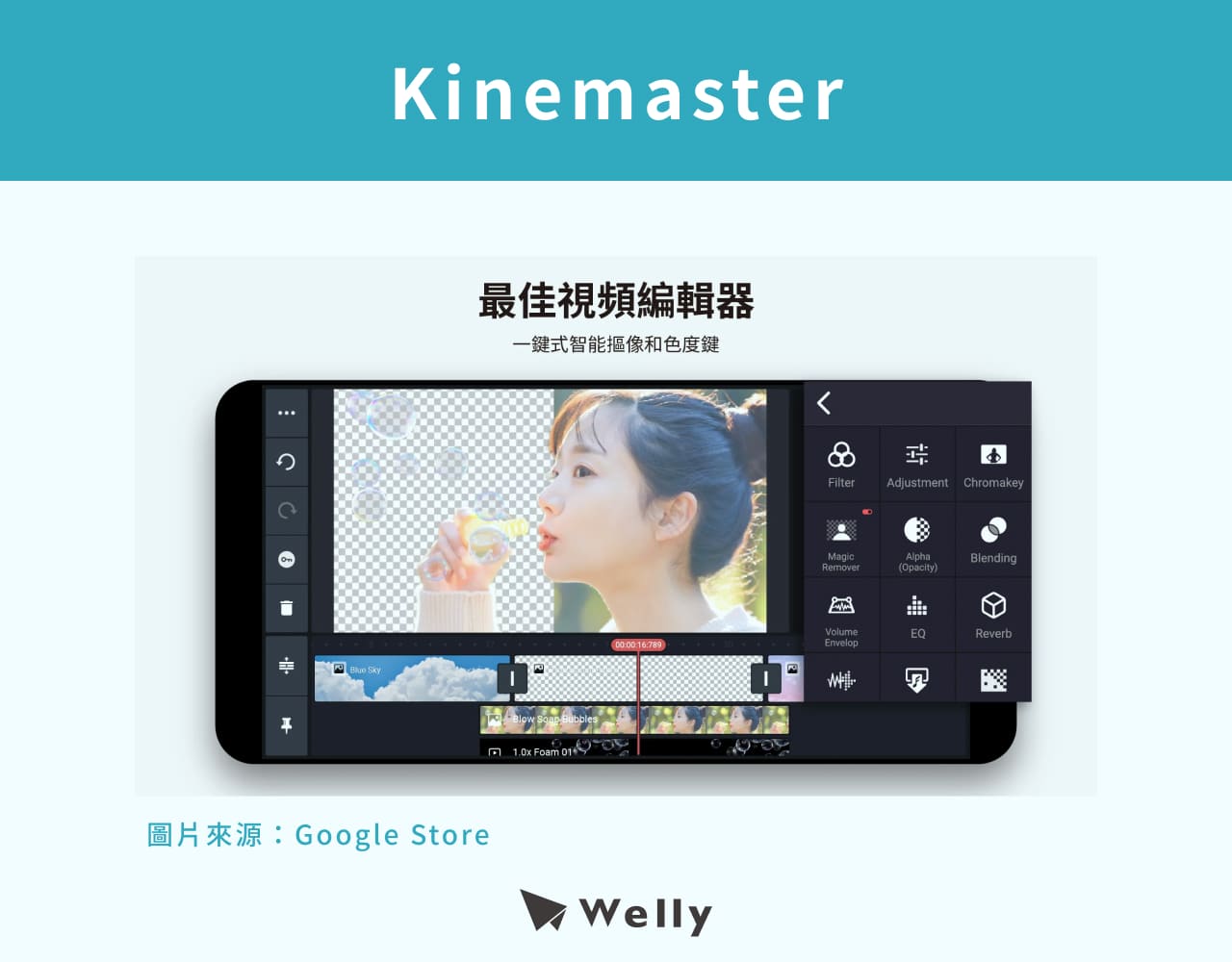 影片剪輯軟體：Kinemaster
