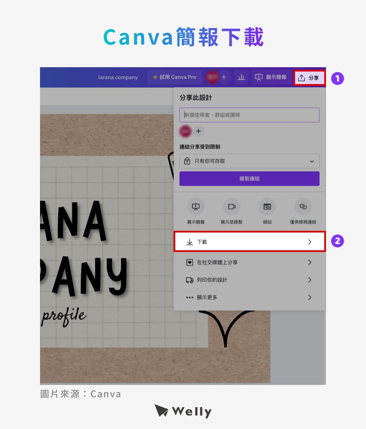 第4步：Canva簡報下載
