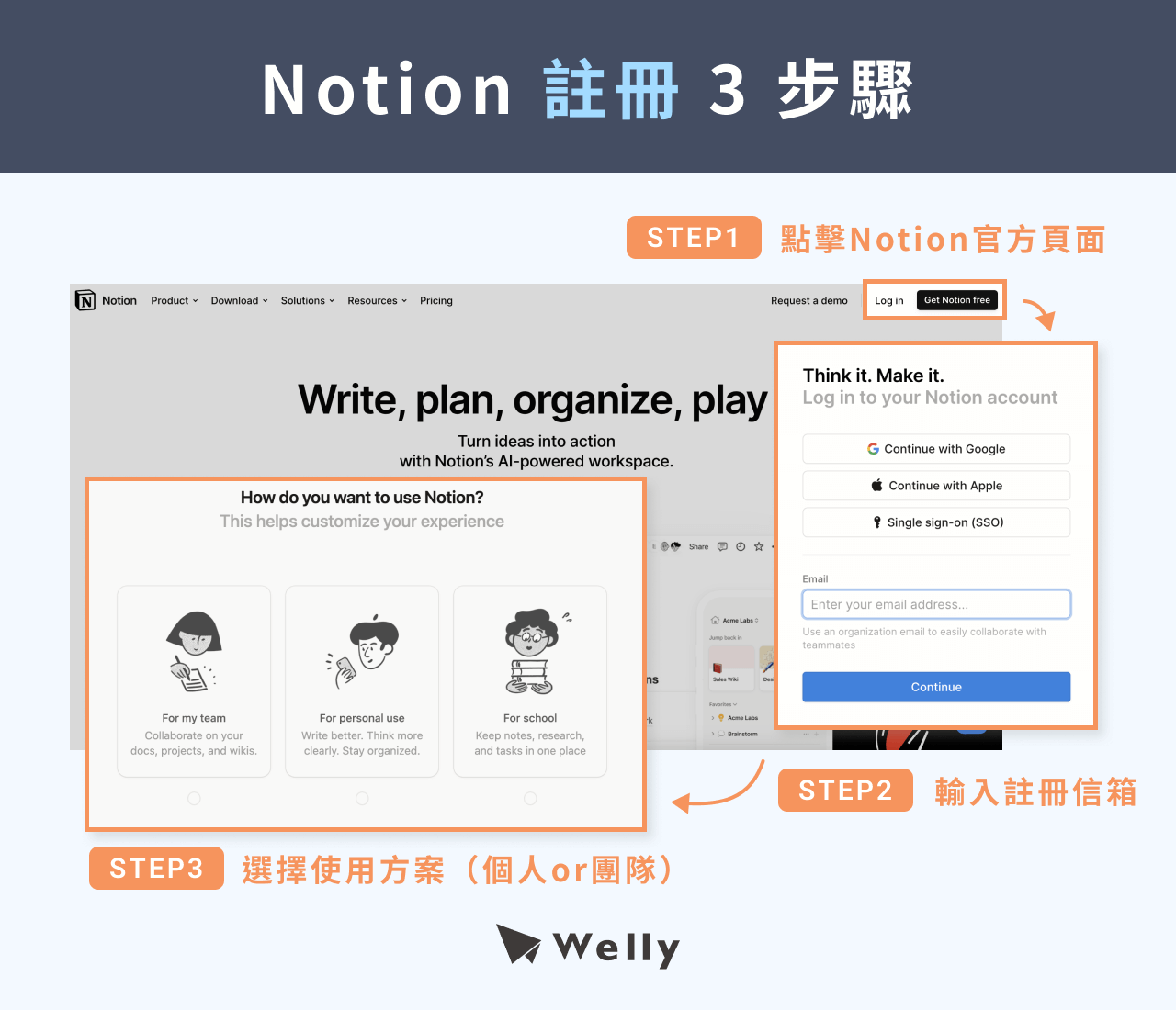 Notion 註冊 3 步驟
