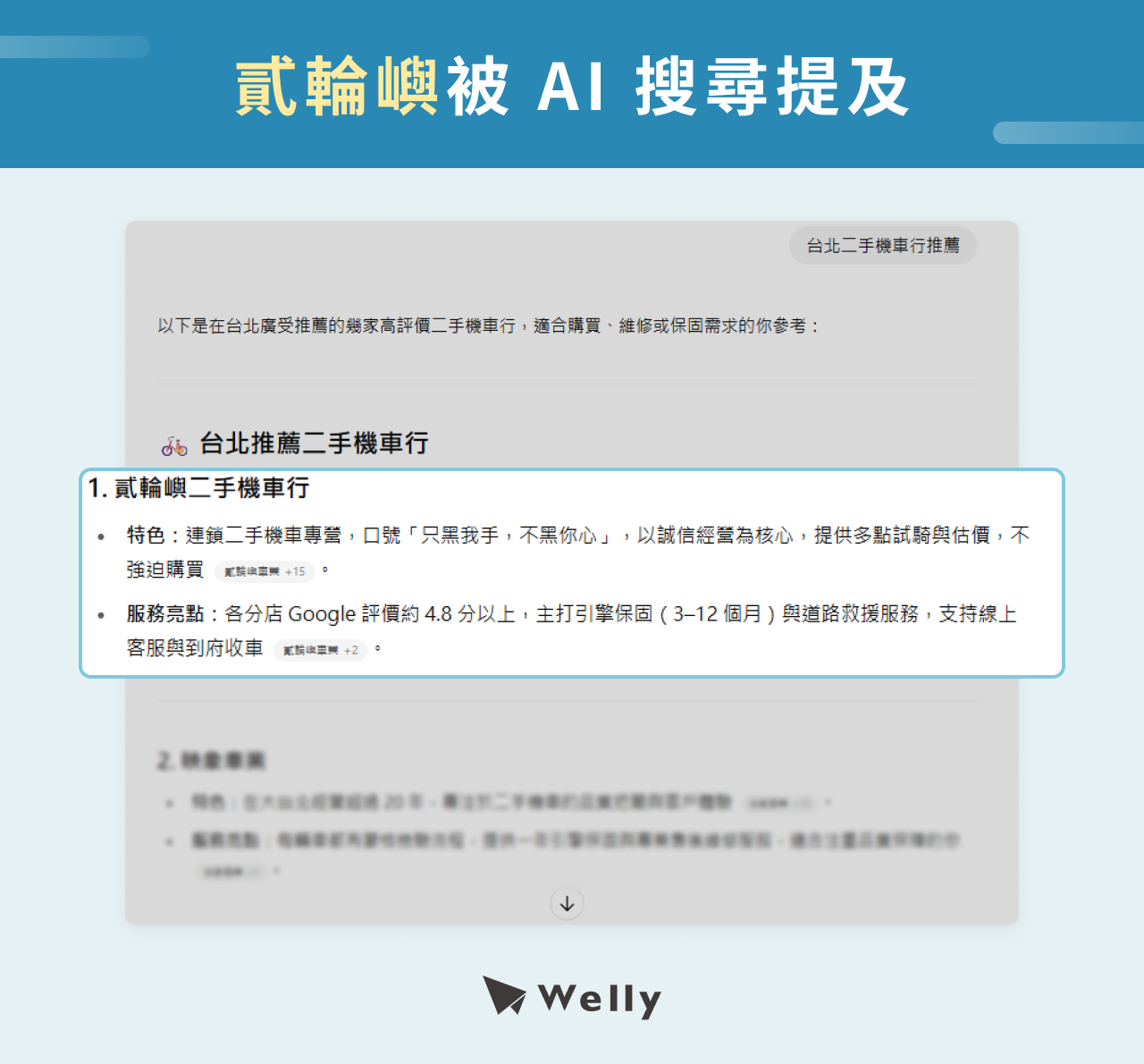 貳輪嶼在 GEO 引用的案例