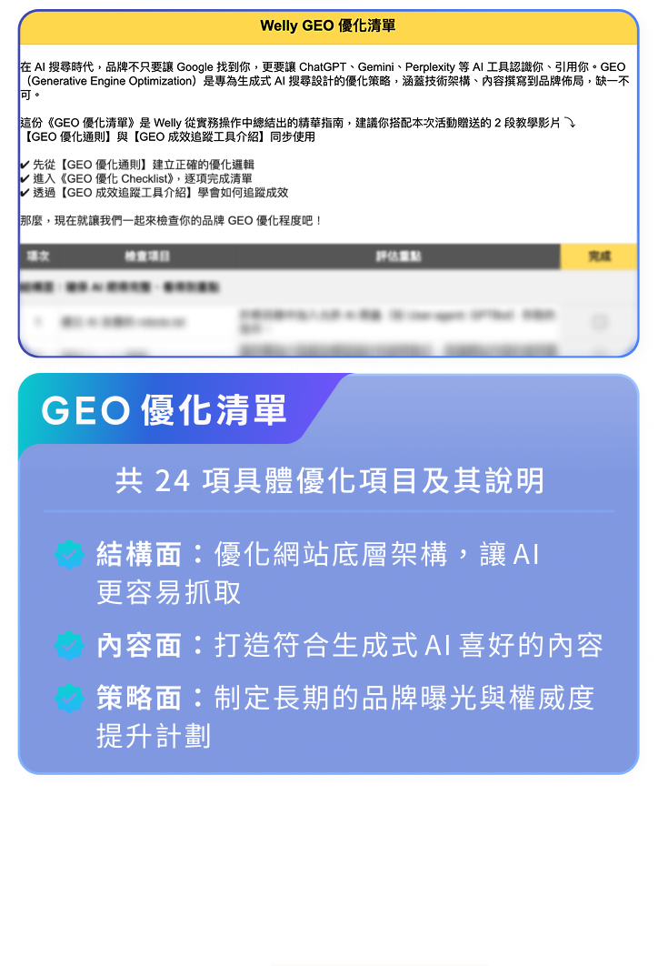 GEO 優化清單
