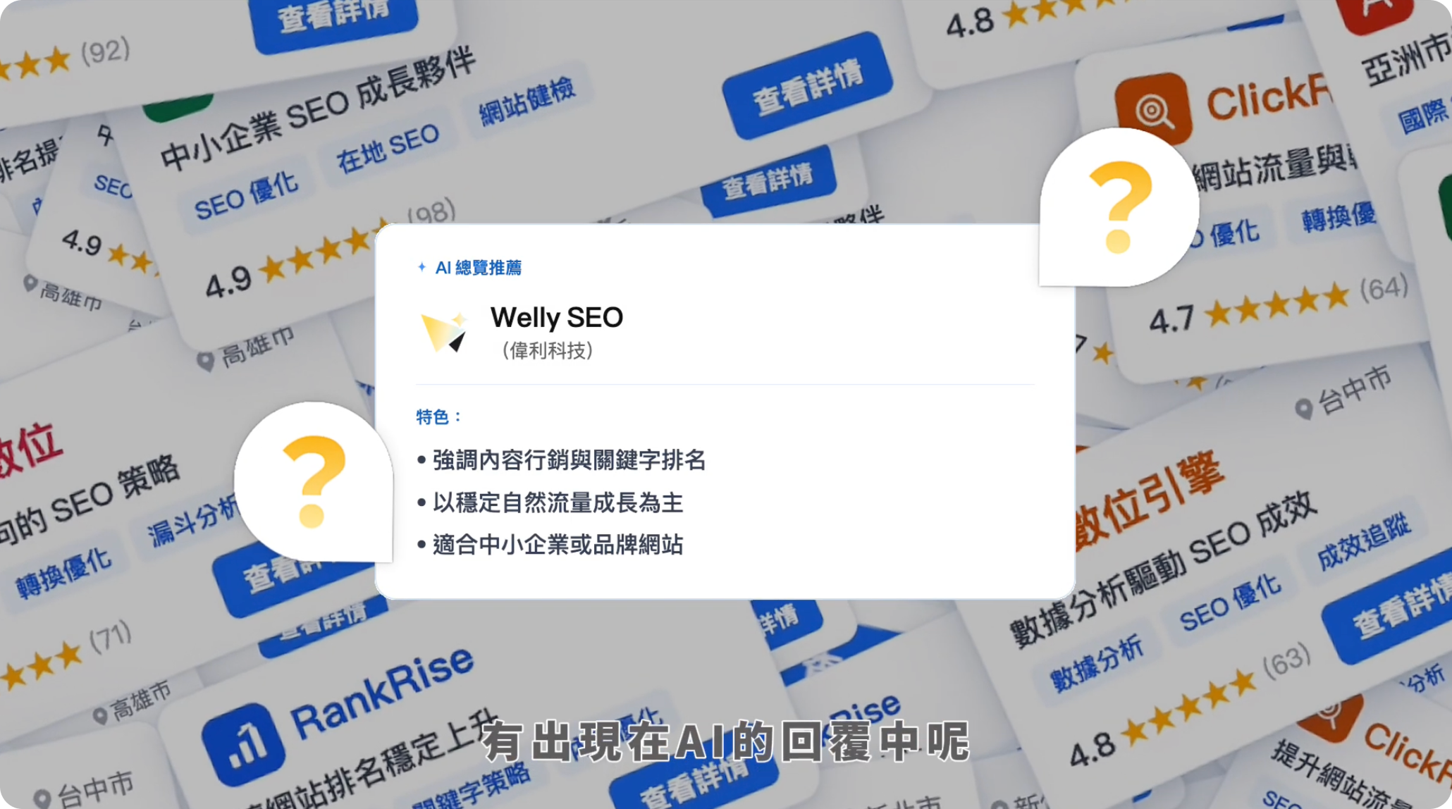 Welly SEO 出現在 AI 的回覆中